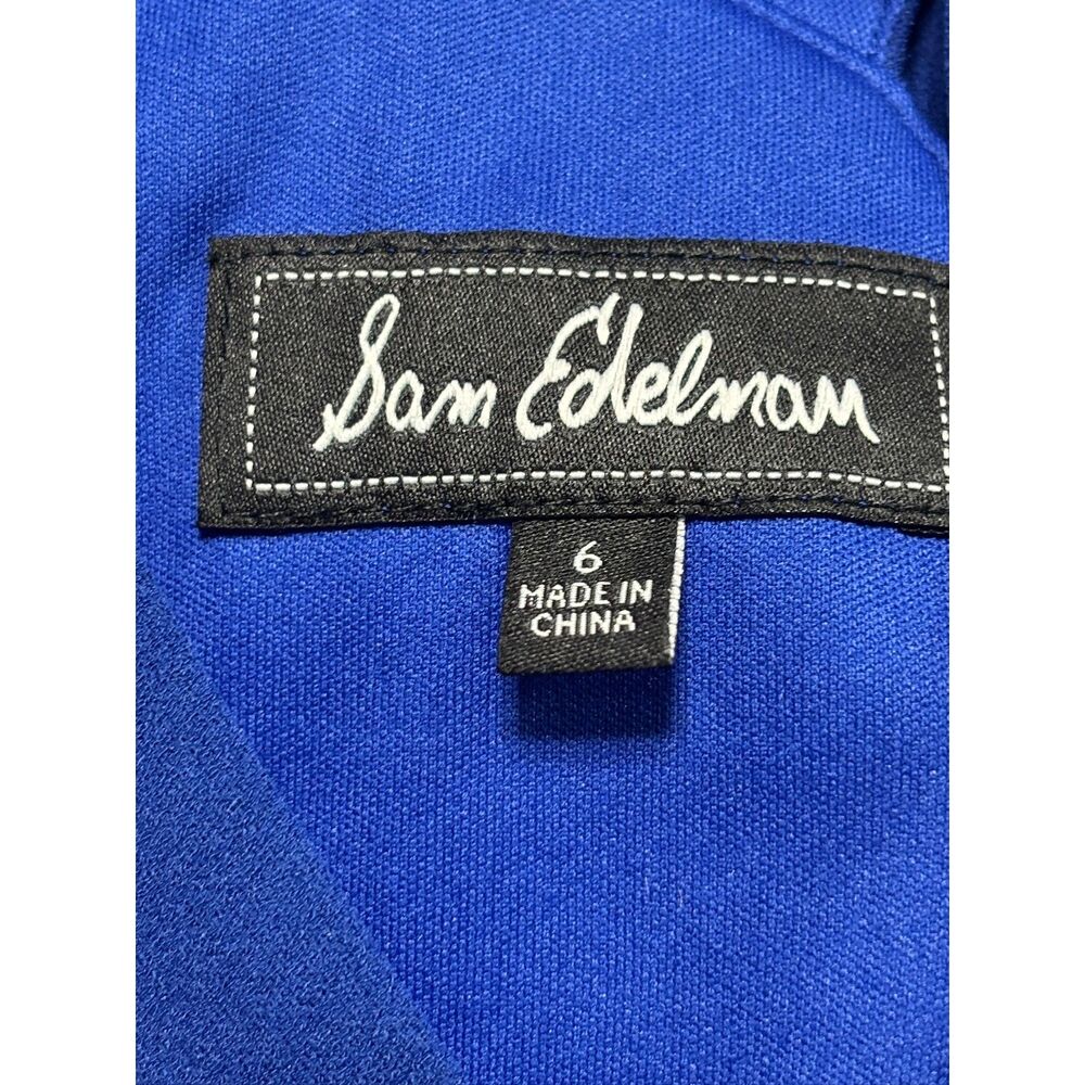 Sam Edelman Royal Blue Criss Cross Halter Mini Dress Size 6 Sleeveless 03S708 - Picture 3 of 10